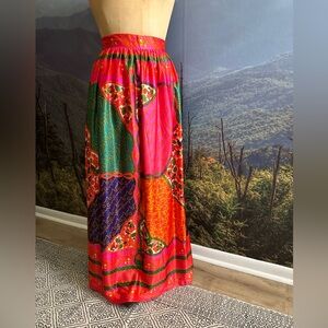 Vintage bright 1970’s maxi skirt